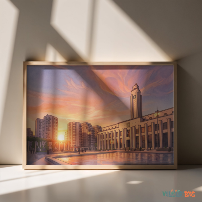 2 Affiches du crépuscule à l'Hôtel de Ville de Villeurbanne