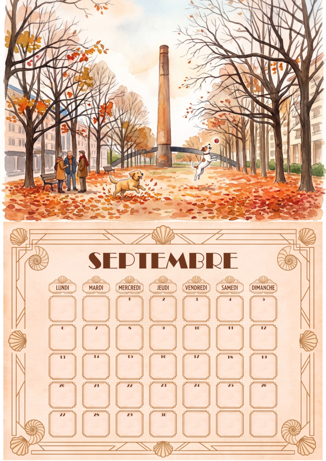 Calendrier mural A4 – Villeurbanne toute l'année
