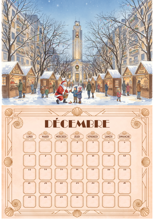 Calendrier mural A4 – Villeurbanne toute l'année