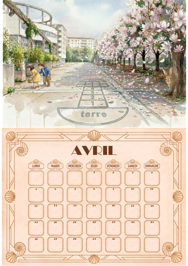 Calendrier mural A4 – Villeurbanne toute l'année