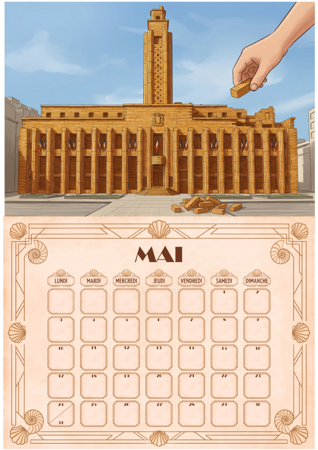 Calendrier mural A4 – Villeurbanne toute l'année