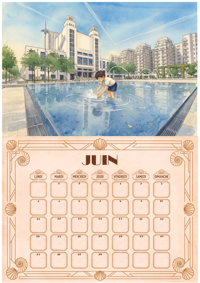 Calendrier mural A4 – Villeurbanne toute l'année