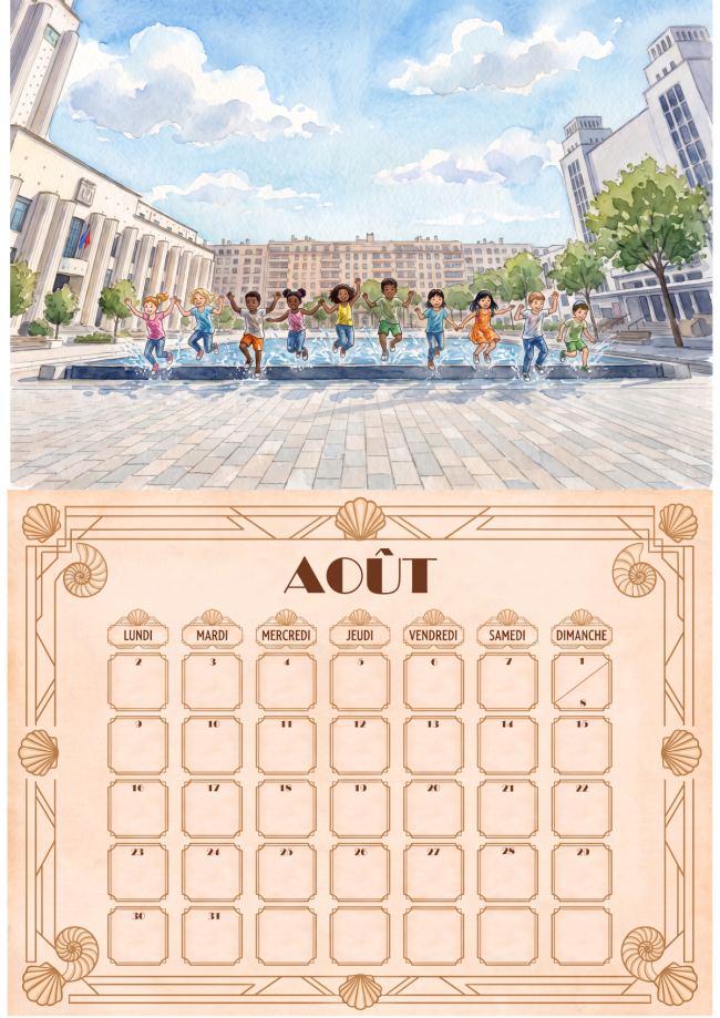 Calendrier mural A4 – Villeurbanne toute l'année