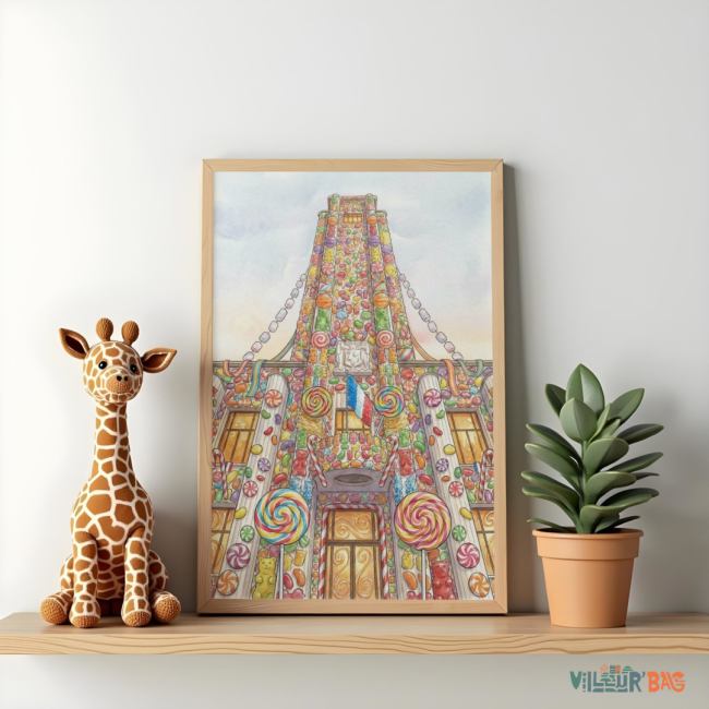Affiches l'Hôtel de ville en bonbons