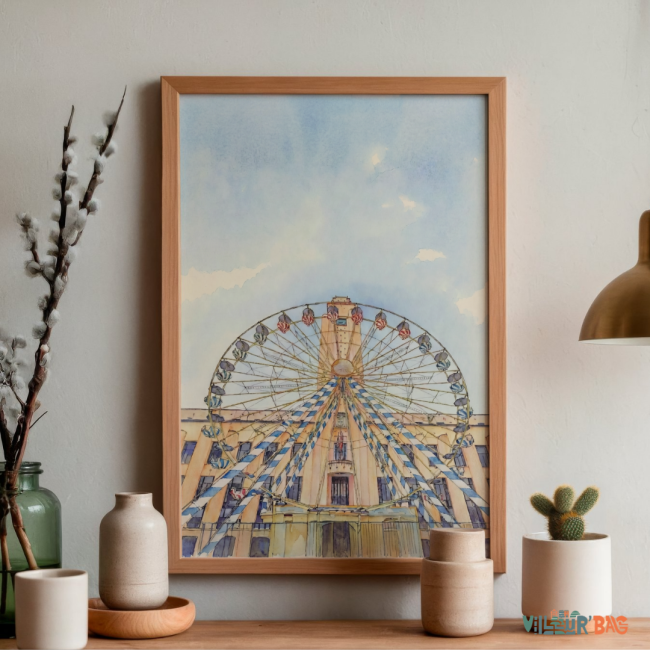 3 Affiches La vogue Villeurbanne et sa grande roue 🎡