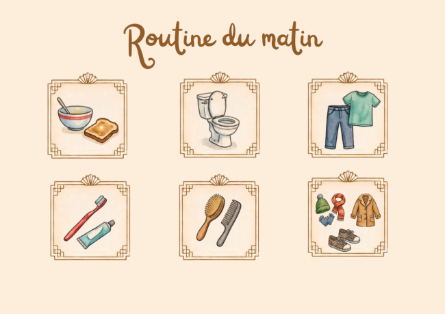 Rituel du matin pour enfant à imprimer – Gratuit