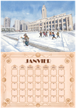 Calendrier mural A4 – Villeurbanne toute l'année