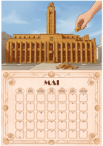 Calendrier mural A4 – Villeurbanne toute l'année